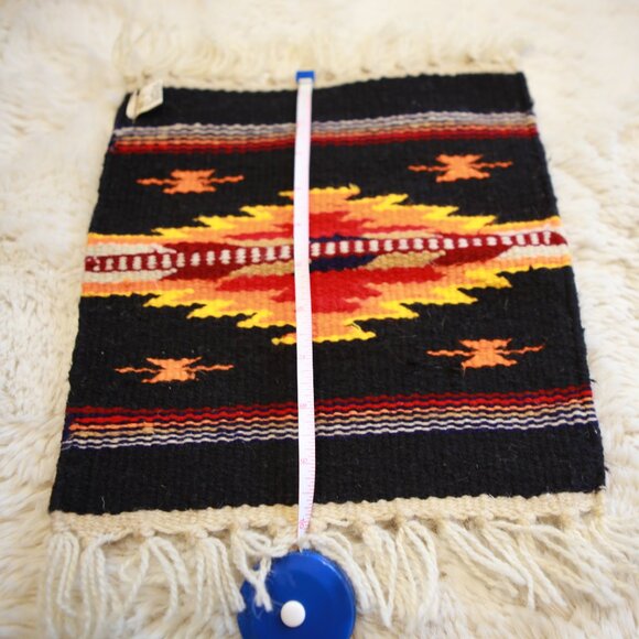 Vintage Acrylic Wool Blend Woven Table Top Southwestern Print Deco Placemat - Picture 6 of 6